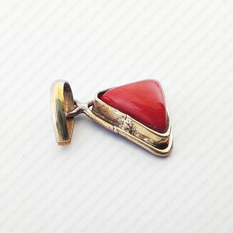 Red Adjustable Natural Triangle Coral Gemstone Ring at Rs 500/piece in  Roorkee
