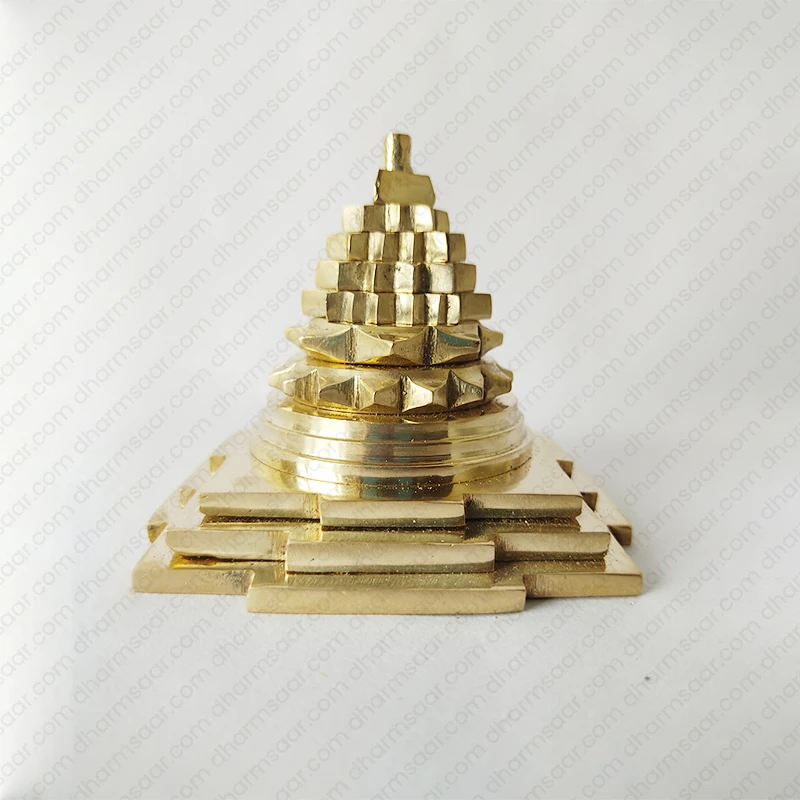 Meru Shree Yantra - Gold Plated 4 Inches