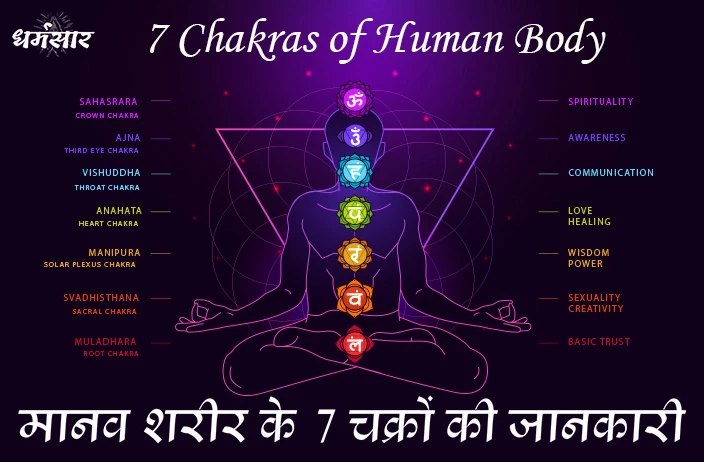 मानव शरीर के 7 चक्रों की जानकारी | 7 Chakras of Human Body | How to Control Them