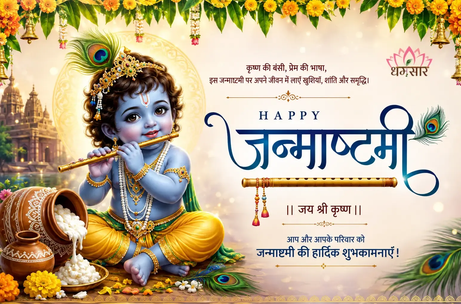 श्री कृष्ण जन्माष्टमी 2026 – तिथि, महत्व, पूजा विधि और व्रत नियम